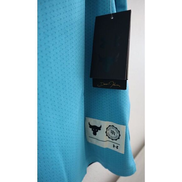 Under Armour 1377442-433 Men's Sz S Blue/Black Project Rock Reversible Mesh Tank - Picture 3 of 8